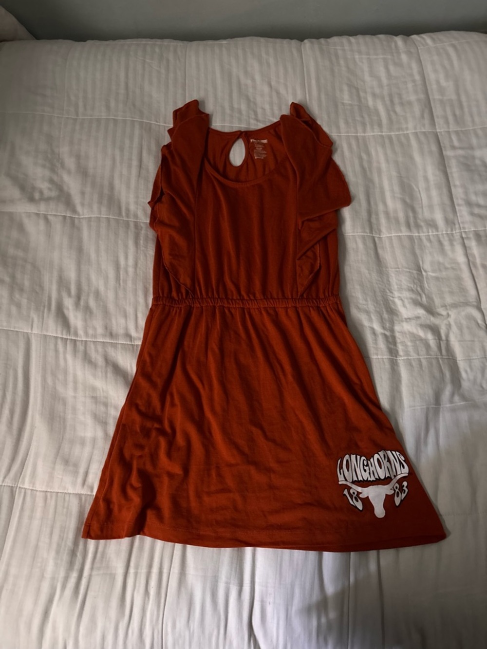 Pro Edge  Texas Longhorns  Burnt Orange Ruffle-Sleeve Midi Dress